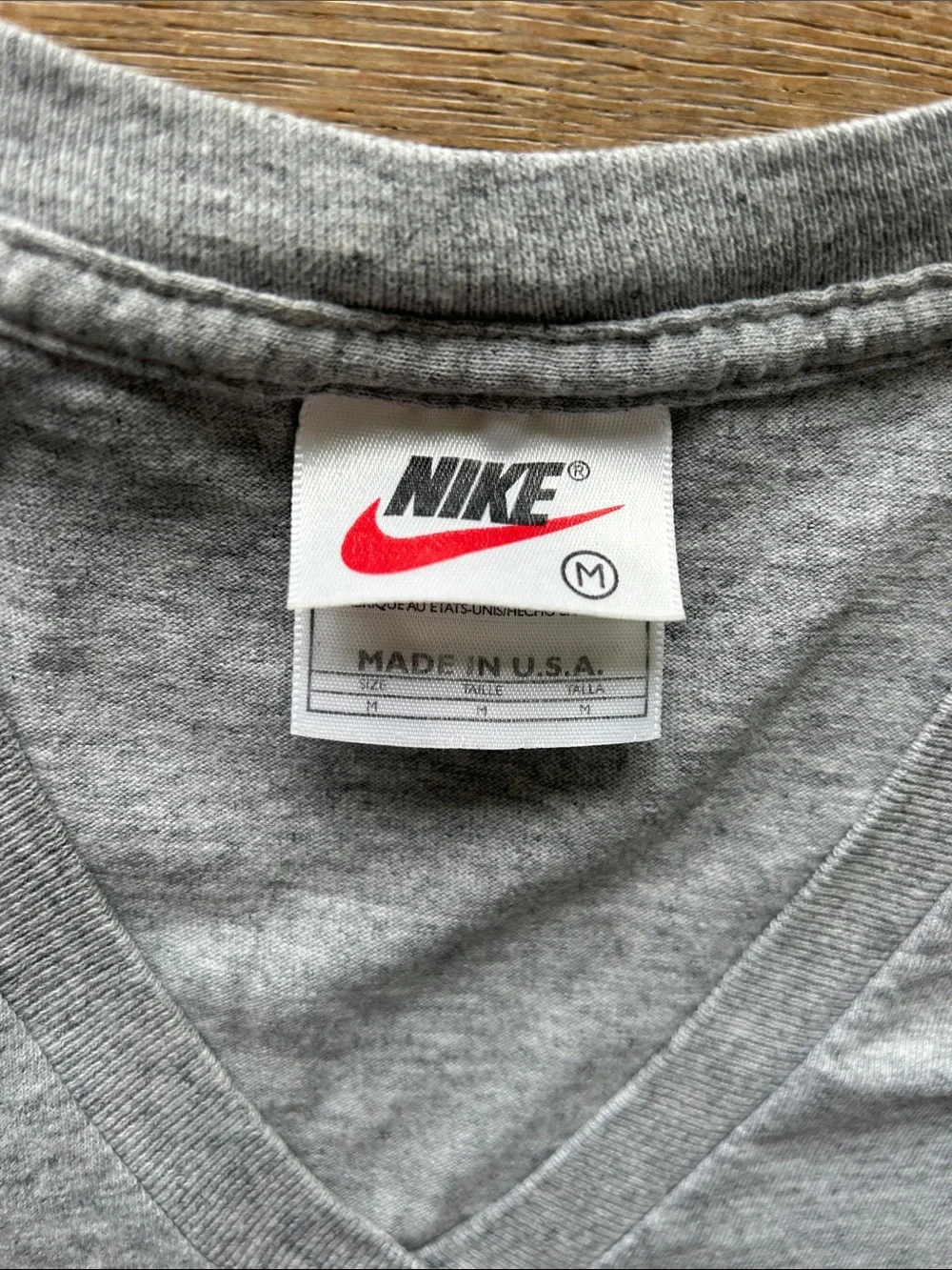 Nike Men's Light Gray V-Neck Sleeveless Tank with Chest Logo